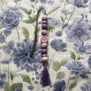 Purple floral bookmark
